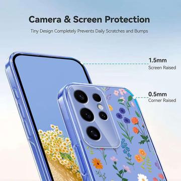 Samsung Galaxy S25 Ultra TPU-cover med blomstermønster - tusindfryd
