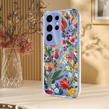 Samsung Galaxy S25 Ultra TPU-cover med blomstermønster - Liljer