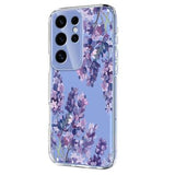 Samsung Galaxy S25 Ultra TPU-cover med blomstermønster - Blåregn