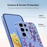 Samsung Galaxy S25 Ultra TPU-cover med blomstermønster - Blåregn