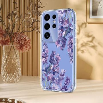Samsung Galaxy S25 Ultra TPU-cover med blomstermønster - Blåregn