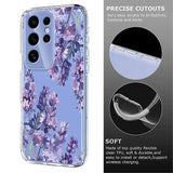 Samsung Galaxy S25 Ultra TPU-cover med blomstermønster - Blåregn