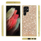 Samsung Galaxy S25 Ultra Glitter Series Hybrid Cover - Sort