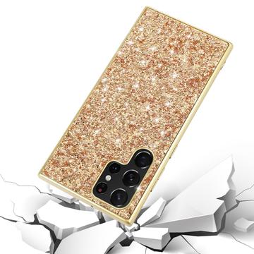 Samsung Galaxy S25 Ultra Glitter Series Hybrid Cover - Guld