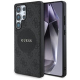 Samsung Galaxy S25 Ultra Guess 4G Round Patch Classic Logo Cover - MagSafe-kompatibel - Sort