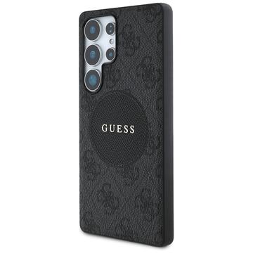 Samsung Galaxy S25 Ultra Guess 4G Round Patch Classic Logo Cover - MagSafe-kompatibel - Sort