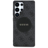 Samsung Galaxy S25 Ultra Guess 4G Round Patch Classic Logo Cover - MagSafe-kompatibel - Sort