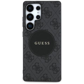 Samsung Galaxy S25 Ultra Guess 4G Round Patch Classic Logo Cover - MagSafe-kompatibel - Sort