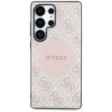 Samsung Galaxy S25 Ultra Guess 4G Round Patch Classic Logo Cover - MagSafe-kompatibel - Pink