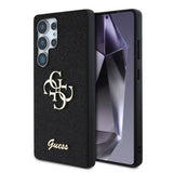 Samsung Galaxy S25 Ultra Guess Fixed Glitter 4G Metal Logo Cover - Sort