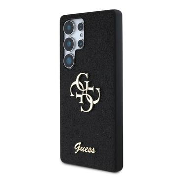 Samsung Galaxy S25 Ultra Guess Fixed Glitter 4G Metal Logo Cover - Sort