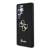 Samsung Galaxy S25 Ultra Guess Fixed Glitter 4G Metal Logo Cover - Sort