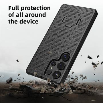 Samsung Galaxy S25 Ultra Hybrid Cover med Bælteklips - Grå
