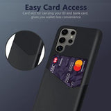 Samsung Galaxy S25 Ultra KSQ Cover med Kortholder - Sort