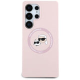 Samsung Galaxy S25 Ultra Karl Lagerfeld Double Heads Flydende Silikone MagSafe Cover - Pink