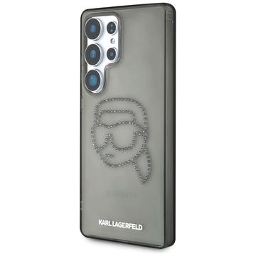 Samsung Galaxy S25 Ultra Karl Lagerfeld Rhinestones Karl Head Logo Cover - Sort
