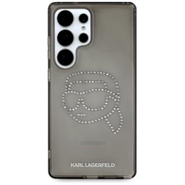 Samsung Galaxy S25 Ultra Karl Lagerfeld Rhinestones Karl Head Logo Cover - Sort