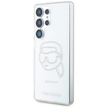 Samsung Galaxy S25 Ultra Karl Lagerfeld Rhinestones Karl Head Logo Cover - Gennemsigtig