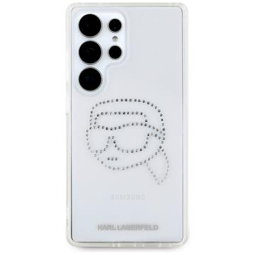 Samsung Galaxy S25 Ultra Karl Lagerfeld Rhinestones Karl Head Logo Cover - Gennemsigtig