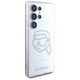 Samsung Galaxy S25 Ultra Karl Lagerfeld Rhinestones Karl Head Logo Cover - Gennemsigtig