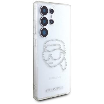 Samsung Galaxy S25 Ultra Karl Lagerfeld Rhinestones Karl Head Logo Cover - Gennemsigtig