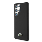 Samsung Galaxy S25 Ultra Lacoste Iconic Petit Pique Woven Logo Cover - MagSafe-kompatibel - Sort