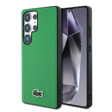 Samsung Galaxy S25 Ultra Lacoste Iconic Petit Pique Woven Logo Cover - MagSafe-kompatibel - Grøn