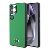 Samsung Galaxy S25 Ultra Lacoste Iconic Petit Pique Woven Logo Cover - MagSafe-kompatibel - Grøn