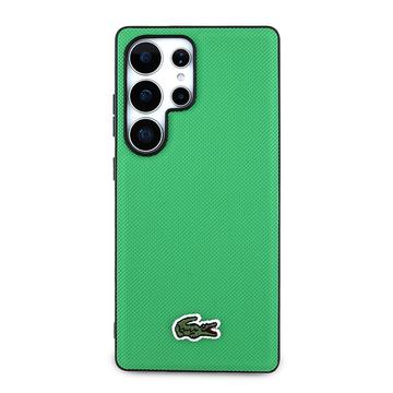 Samsung Galaxy S25 Ultra Lacoste Iconic Petit Pique Woven Logo Cover - MagSafe-kompatibel - Grøn