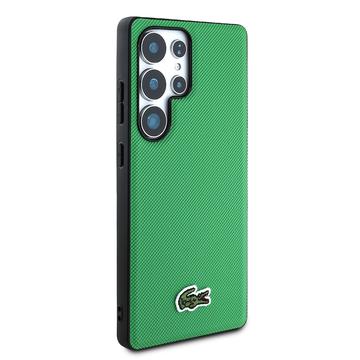 Samsung Galaxy S25 Ultra Lacoste Iconic Petit Pique Woven Logo Cover - MagSafe-kompatibel - Grøn