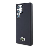 Samsung Galaxy S25 Ultra Lacoste Iconic Petit Pique Woven Logo Cover - MagSafe-kompatibel - marineblå