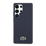 Samsung Galaxy S25 Ultra Lacoste Iconic Petit Pique Woven Logo Cover - MagSafe-kompatibel - marineblå