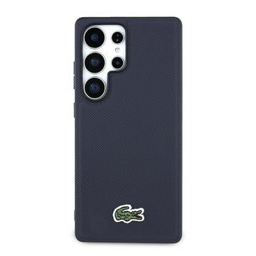 Samsung Galaxy S25 Ultra Lacoste Iconic Petit Pique Woven Logo Cover - MagSafe-kompatibel - marineblå