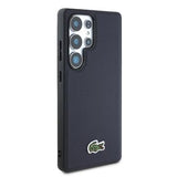 Samsung Galaxy S25 Ultra Lacoste Iconic Petit Pique Woven Logo Cover - MagSafe-kompatibel - marineblå