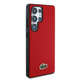 Samsung Galaxy S25 Ultra Lacoste Iconic Petit Pique Woven Logo Cover - MagSafe-kompatibel - Rød