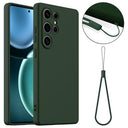 Samsung Galaxy S25 Ultra Liquid Silikone Cover - MagSafe Kompatibel - Mørkegrøn