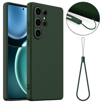 Samsung Galaxy S25 Ultra Liquid Silikone Cover - MagSafe Kompatibel - Mørkegrøn