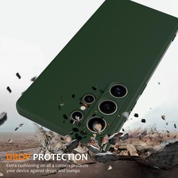 Samsung Galaxy S25 Ultra Liquid Silikone Cover - MagSafe Kompatibel - Mørkegrøn