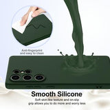 Samsung Galaxy S25 Ultra Liquid Silikone Cover - MagSafe Kompatibel - Mørkegrøn
