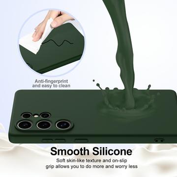 Samsung Galaxy S25 Ultra Liquid Silikone Cover - MagSafe Kompatibel - Mørkegrøn
