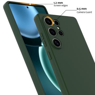 Samsung Galaxy S25 Ultra Liquid Silikone Cover - MagSafe Kompatibel - Mørkegrøn