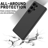Samsung Galaxy S25 Ultra Flydende silikone cover med håndrem - sort