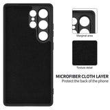 Samsung Galaxy S25 Ultra Flydende silikone cover med håndrem - sort