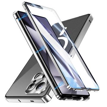 Samsung Galaxy S25 Ultra Magnetisk cover med skærmbeskytter i hærdet glas - MagSafe-kompatibel - Guld