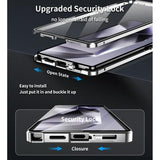 Samsung Galaxy S25 Ultra Magnetisk cover med skærmbeskytter i hærdet glas - MagSafe-kompatibel - Guld