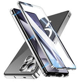 Samsung Galaxy S25 Ultra Magnetisk cover med skærmbeskyttelse af hærdet glas - MagSafe-kompatibel - Sølv
