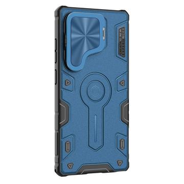 Samsung Galaxy S25 Ultra Nillkin CamShield Armor Prop Hybrid Cover - MagSafe-kompatibel - Blå