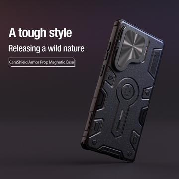 Samsung Galaxy S25 Ultra Nillkin CamShield Armor Prop Hybrid Cover - MagSafe-kompatibel - Sort