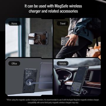 Samsung Galaxy S25 Ultra Nillkin CamShield Armor Prop Hybrid Cover - MagSafe-kompatibel - Blå