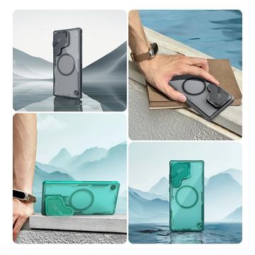 Samsung Galaxy S25 Ultra Nillkin IceBlade Prop Magnetisk Cover - MagSafe-kompatibel, skydelåg til linse - Sort